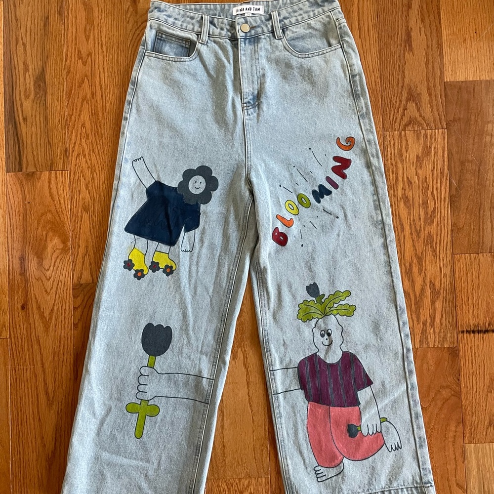 Kina and Tam Jeans Size 29 Handpainted
